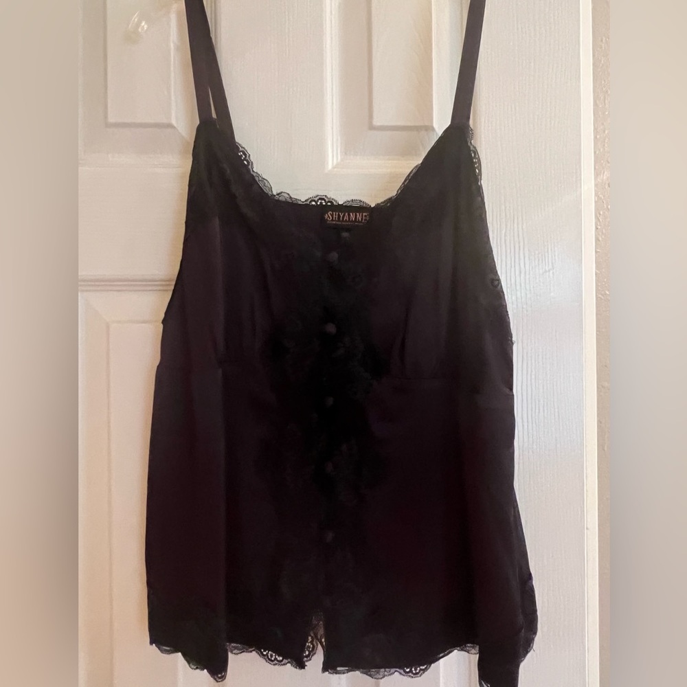 Black lace cami